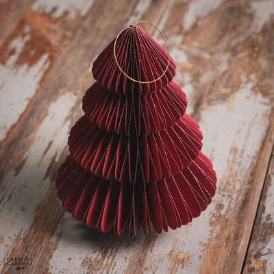 Red Tree Paper Gold Glitter 20cm - image 2