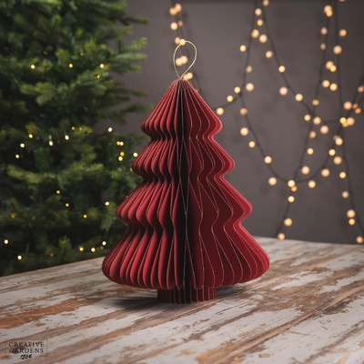 Red Tree Paper Gold Glitter 40cm