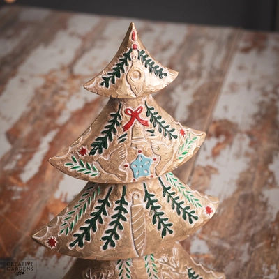 Resin Gold Tree with Alpine Pattern Ornament - image 3
