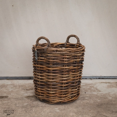 Round Basket with Ear Handles Natural 45cm - image 1