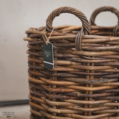 Round Basket with Ear Handles Natural 45cm - image 2