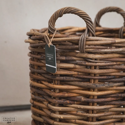 Round Basket with Ear Handles Natural 45cm - image 2