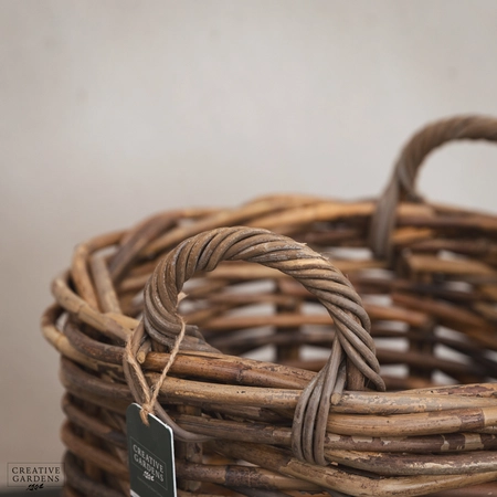 Round Basket with Ear Handles Natural 45cm - image 4