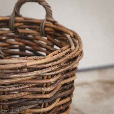 Round Basket with Ear Handles Natural 45cm - image 5