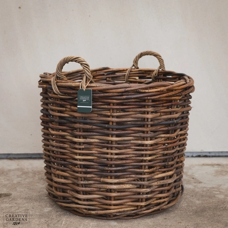 Round Basket with Ear Handles Natural 65cm - image 1