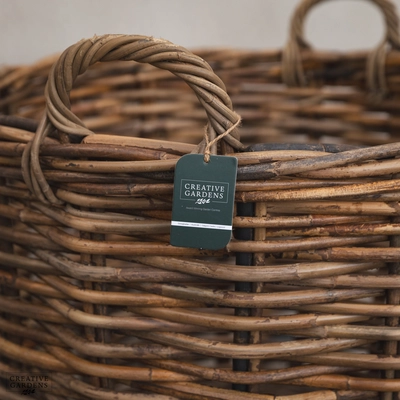 Round Basket with Ear Handles Natural 80cm - image 2