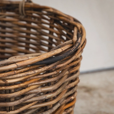 Round Basket with Ear Handles Natural 80cm - image 4