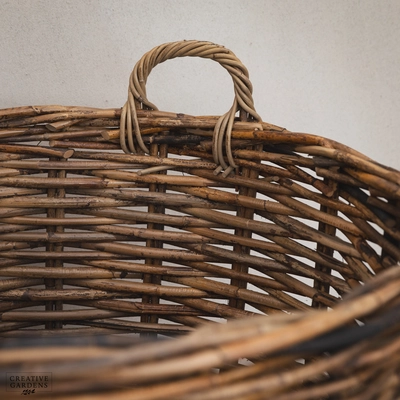 Round Basket with Ear Handles Natural 80cm - image 5