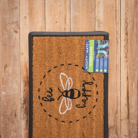 Rubber & Coir Bee Happy Tray Mat - 60cm x 40cm - image 2