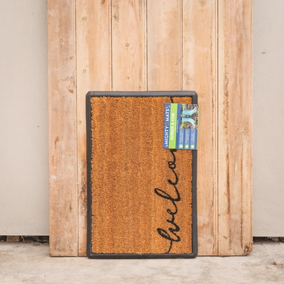 Rubber & Coir Welcome Tray Mat - 60cm x 40cm