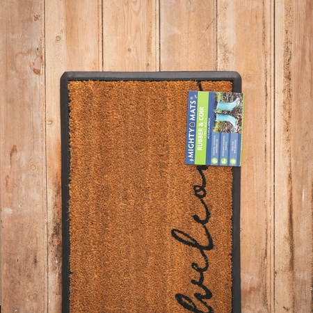 Rubber & Coir Welcome Tray Mat - 60cm x 40cm - image 2