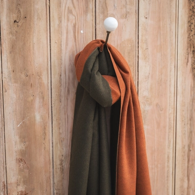 Creative Gardens Delaney Scarf - Khaki & Rust - image 3