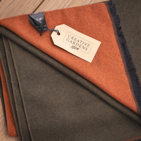 Creative Gardens Delaney Scarf - Khaki & Rust - image 4
