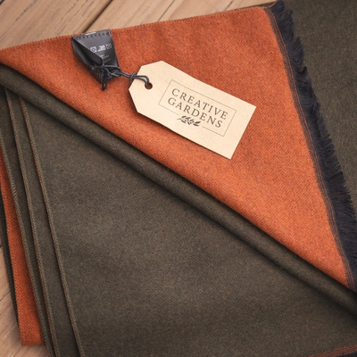 Creative Gardens Delaney Scarf - Khaki & Rust - image 4