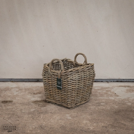 Square Curved Basket with Ear Handles 30cm - image 1