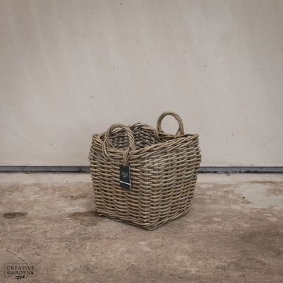 Square Curved Basket with Ear Handles 30cm