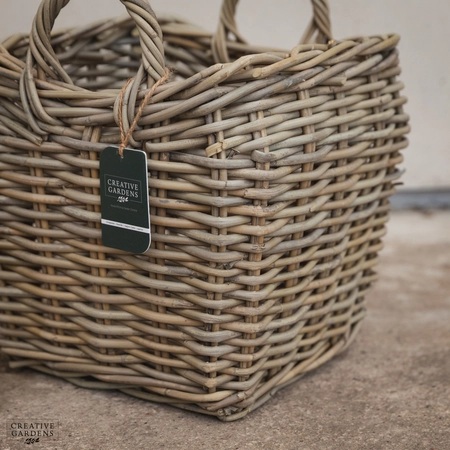 Square Curved Basket with Ear Handles 30cm - image 3