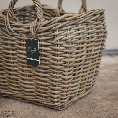 Square Curved Basket with Ear Handles 30cm - image 3