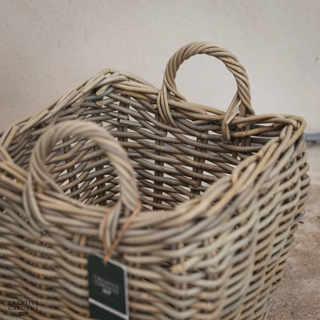 Square Curved Basket with Ear Handles 30cm - image 4