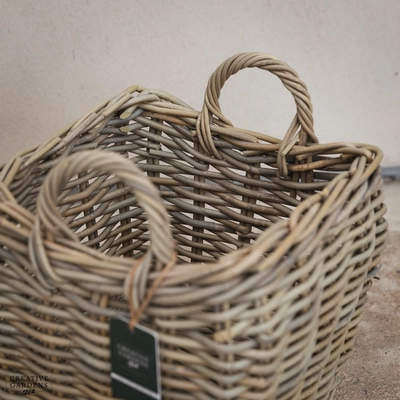 Square Curved Basket with Ear Handles 30cm - image 4