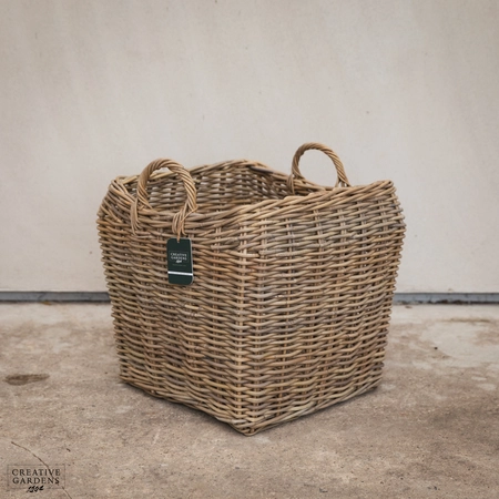 Square Curved Basket with Ear Handles 40cm - image 1