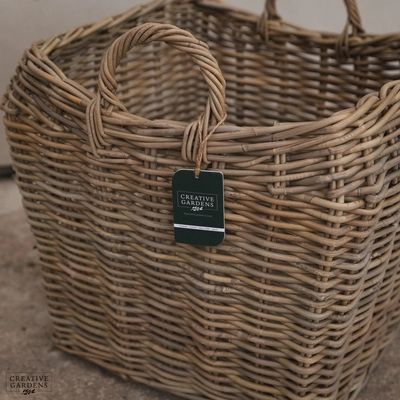 Square Curved Basket with Ear Handles 40cm - image 2