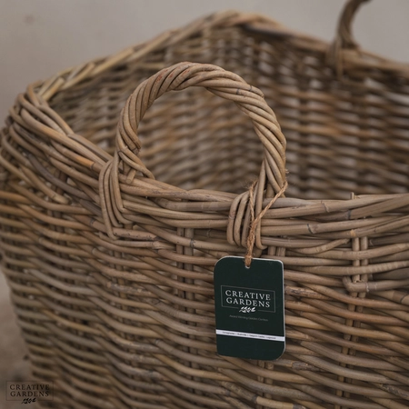 Square Curved Basket with Ear Handles 40cm - image 3