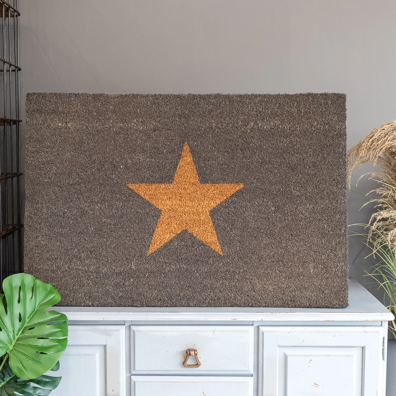 Star Doormat Large Charcoal Creative Gardens