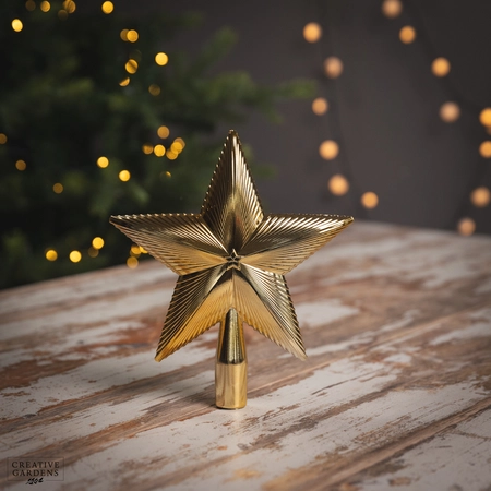 Star Tree Topper Shiny Light Gold