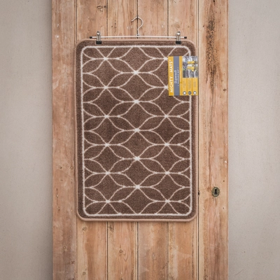 Supersoft Washable Natural Geometric Mat - 75cm x 50cm