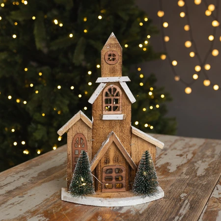 Three Kings Décor Wood Church