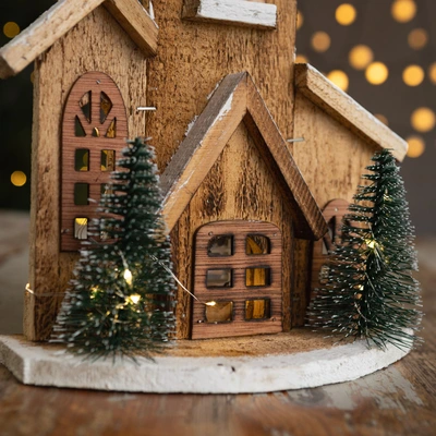 Three Kings Décor Wood Church