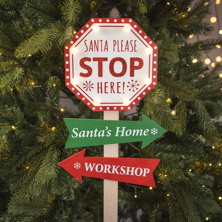 Three Kings SantaStop! Sign