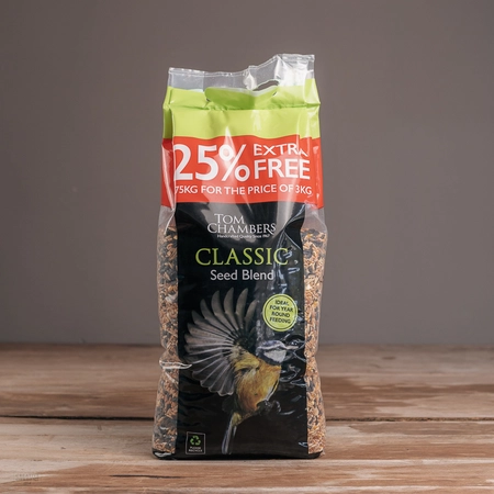 Tom Chambers Classic Seed Blend - 25% Extra Free - 3.75kg