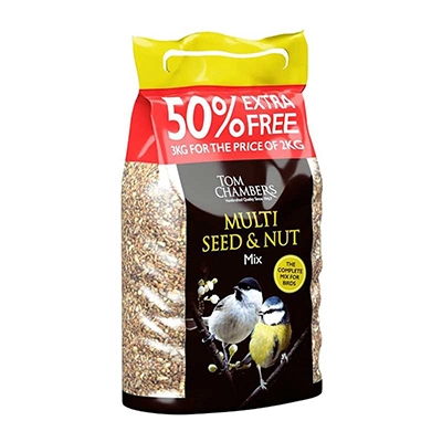 Tom Chambers Multi Seed & Nut Mix - 50% Extra Free - 3kg
