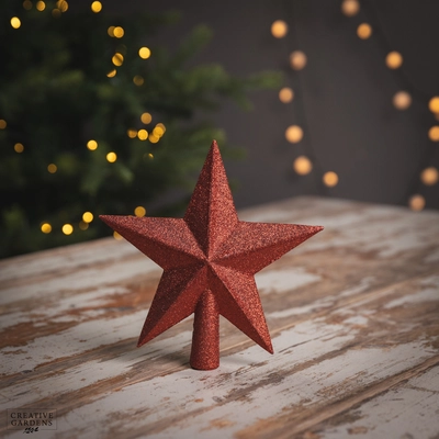 Treetopper Glitter Red