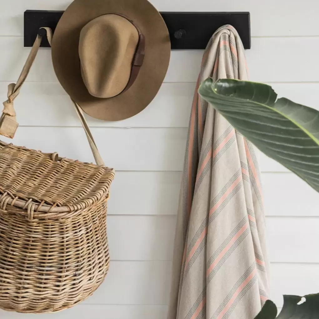 Weaver Green Cannes Coral and Grey Throw Creative Gardens