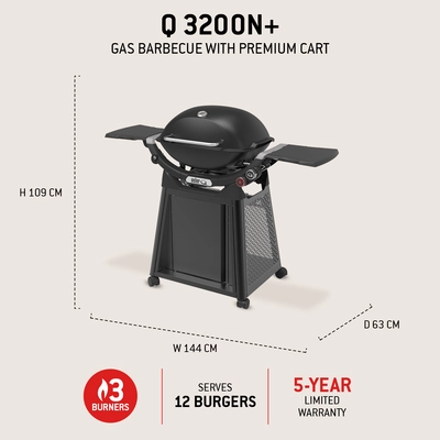 Weber Q3200N+ with Premium Cart - Black - image 4