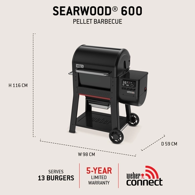 Weber Searwood 600 Pellet Barbecue - Black - image 4
