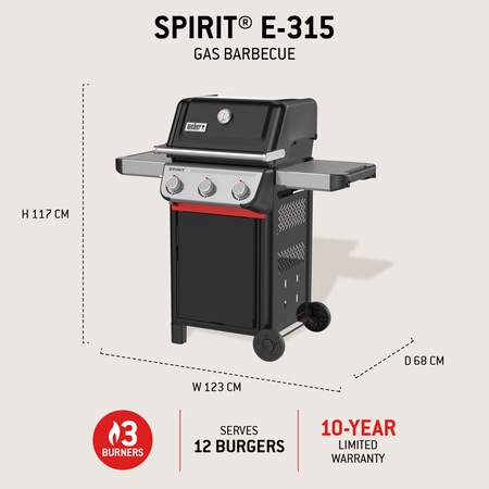 Weber Spirit E-315 - Black - image 4