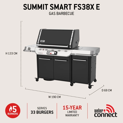 Weber Summit FS38 X Smart Gas BBQ - Black - image 4