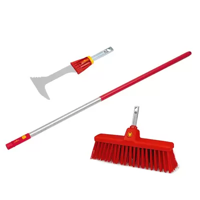 Wolf Garten Multi-Change Broom, Scraper & Handle