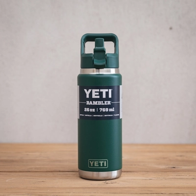 YETI Rambler 18 Oz Straw Bottle - Black Forest Green - image 2