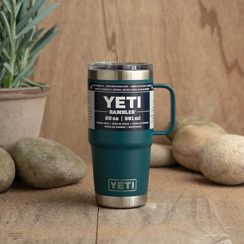YETI Rambler 20 Oz Travel Mug Agave Teal Creative Gardens