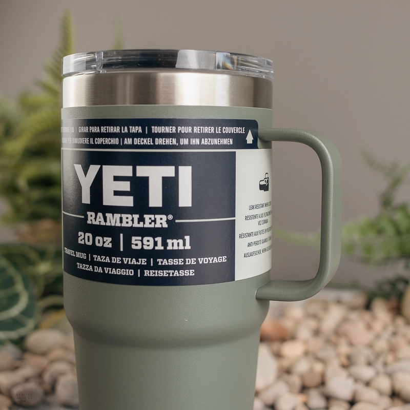 YETI Rambler 30oz Travel Mug with StrongHold Lid, Camp Green