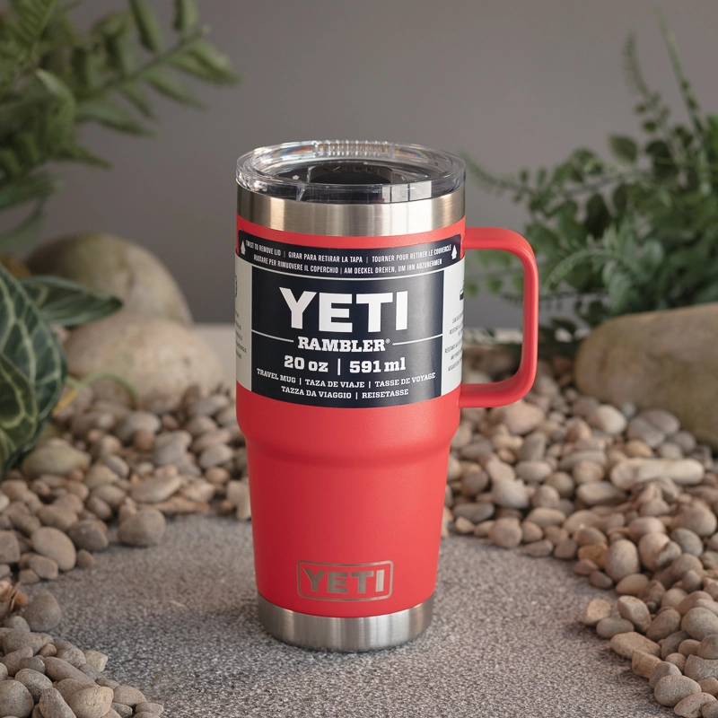 YETI Rambler 20 oz. Travel Mug with Stronghold Lid - Rescue Red - Kitchen &  Company