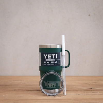 YETI Rambler 25 Oz Straw Mug - Black Forest Green - image 5