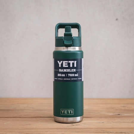 YETI Rambler 26 Oz Straw Bottle - Black Forest Green - image 2