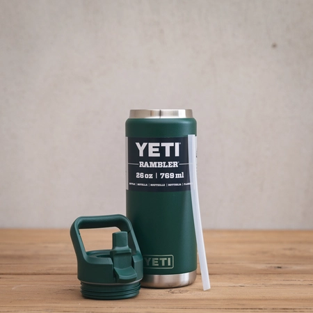 YETI Rambler 26 Oz Straw Bottle - Black Forest Green - image 5