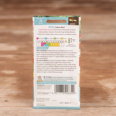 Zinnia Sunbow Mix - image 2